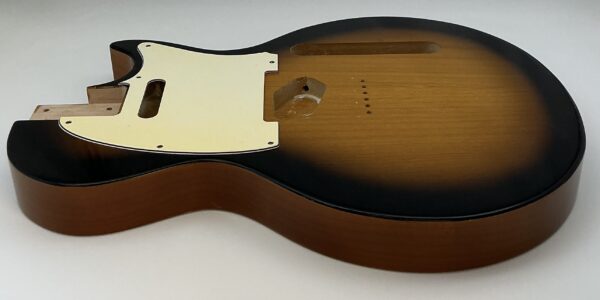Nitro Lacquer Relic 2 Tone Sunburst LP Junior T-Style Guitar Body (4lbs 7oz) - Image 5