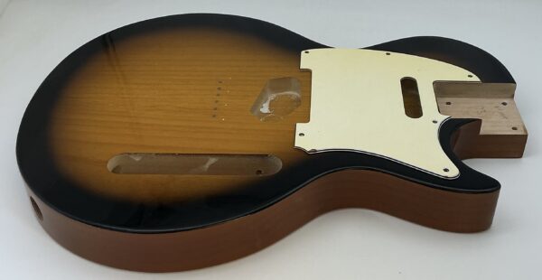 Nitro Lacquer Relic 2 Tone Sunburst LP Junior T-Style Guitar Body (4lbs 7oz) - Image 6