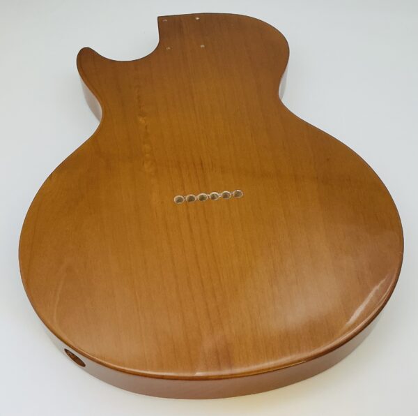 Nitro Lacquer Relic 2 Tone Sunburst LP Junior T-Style Guitar Body (4lbs 7oz) - Image 7