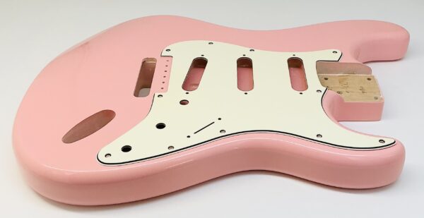 Nitro Lacquer Relic Shell Pink S-Style Guitar Body (4lbs 2oz) - Image 6