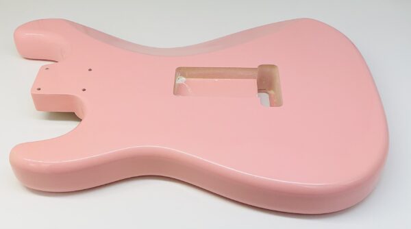 Nitro Lacquer Relic Shell Pink S-Style Guitar Body (4lbs 2oz) - Image 10