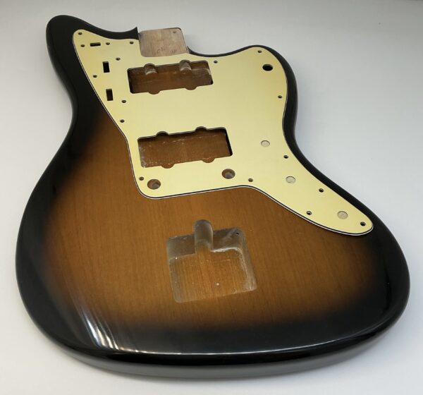 Nitro Lacquer Relic 2 Tone Sunburst Jazz-Style Guitar Body (4lbs 1oz)