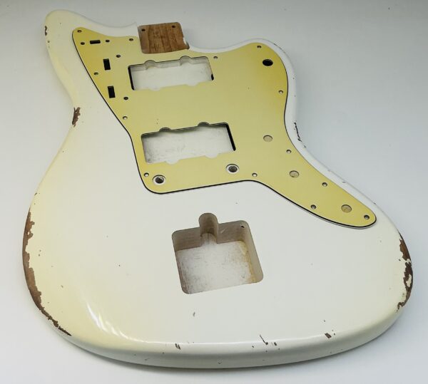 Nitro Lacquer Relic Olympic White Jazz-Style Guitar Body (3lbs 13oz)