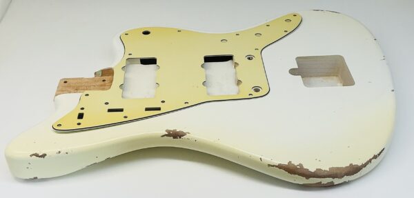 Nitro Lacquer Relic Olympic White Jazz-Style Guitar Body (3lbs 13oz) - Image 5