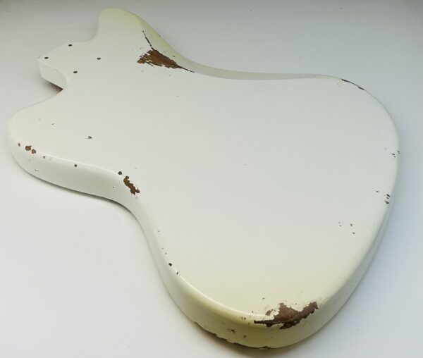 Nitro Lacquer Relic Olympic White Jazz-Style Guitar Body (3lbs 13oz) - Image 8