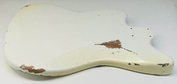 Nitro Lacquer Relic Olympic White Jazz-Style Guitar Body (3lbs 13oz) - Image 11