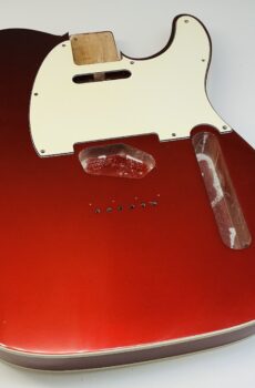 Nitro Lacquer Relic Dark Candy Apple Red Metallic T-Style Guitar Body (4lbs 7oz)