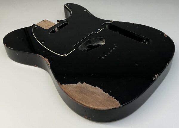 Nitro Lacquer Relic Black T-Style Guitar Body (4lbs 8oz) - Image 3