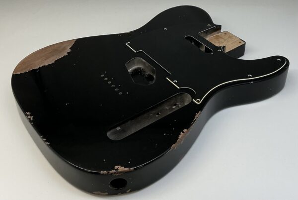Nitro Lacquer Relic Black T-Style Guitar Body (4lbs 8oz) - Image 4