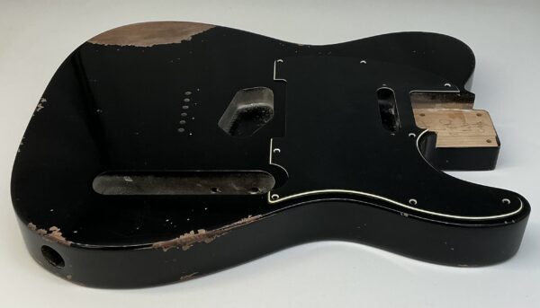 Nitro Lacquer Relic Black T-Style Guitar Body (4lbs 8oz) - Image 6