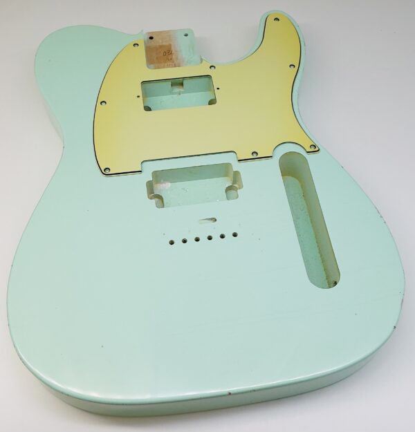 Nitro Lacquer Relic Surf Green Double Humbucker T-Style Guitar Body (4lbs 10oz)
