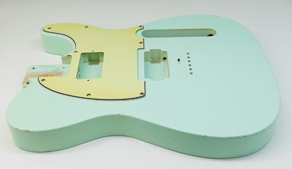 Nitro Lacquer Relic Surf Green Double Humbucker T-Style Guitar Body (4lbs 10oz) - Image 7
