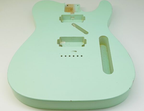 Nitro Lacquer Relic Surf Green Double Humbucker T-Style Guitar Body (4lbs 10oz) - Image 2