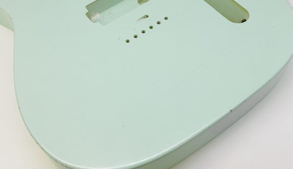 Nitro Lacquer Relic Surf Green Double Humbucker T-Style Guitar Body (4lbs 10oz) - Image 6