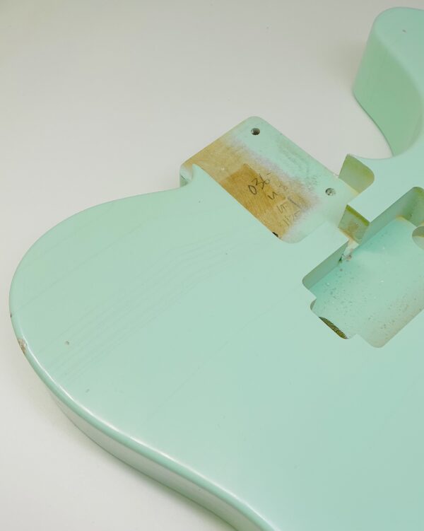 Nitro Lacquer Relic Surf Green Double Humbucker T-Style Guitar Body (4lbs 10oz) - Image 3