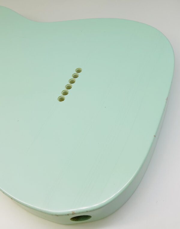 Nitro Lacquer Relic Surf Green Double Humbucker T-Style Guitar Body (4lbs 10oz) - Image 13