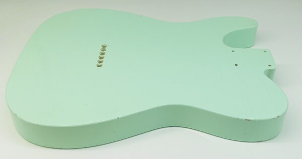 Nitro Lacquer Relic Surf Green Double Humbucker T-Style Guitar Body (4lbs 10oz) - Image 15