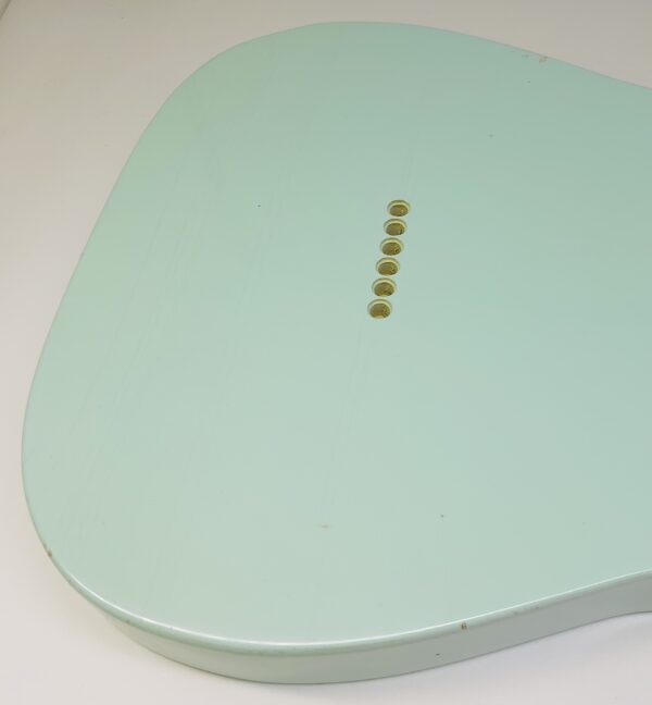 Nitro Lacquer Relic Surf Green Double Humbucker T-Style Guitar Body (4lbs 10oz) - Image 16