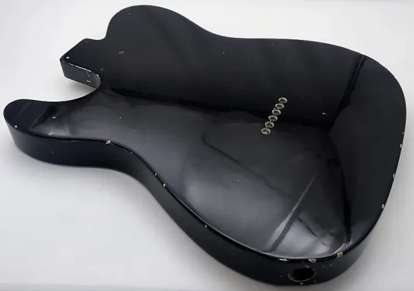 Nitro Lacquer Relic Black 1 PIECE HHS T-Style Guitar Body (4lbs 8oz) - Image 9