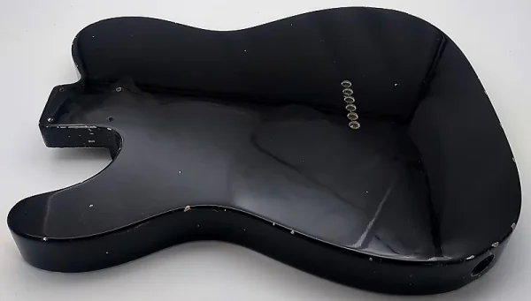 Nitro Lacquer Relic Black 1 PIECE HHS T-Style Guitar Body (4lbs 8oz) - Image 8