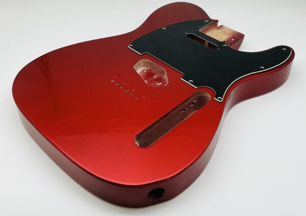 Nitro Lacquer Relic Candy Apple Red Metallic 1 PIECE T-Style Guitar Body (4lbs 8oz) - Image 4