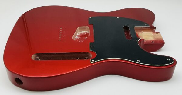 Nitro Lacquer Relic Candy Apple Red Metallic 1 PIECE T-Style Guitar Body (4lbs 8oz) - Image 6