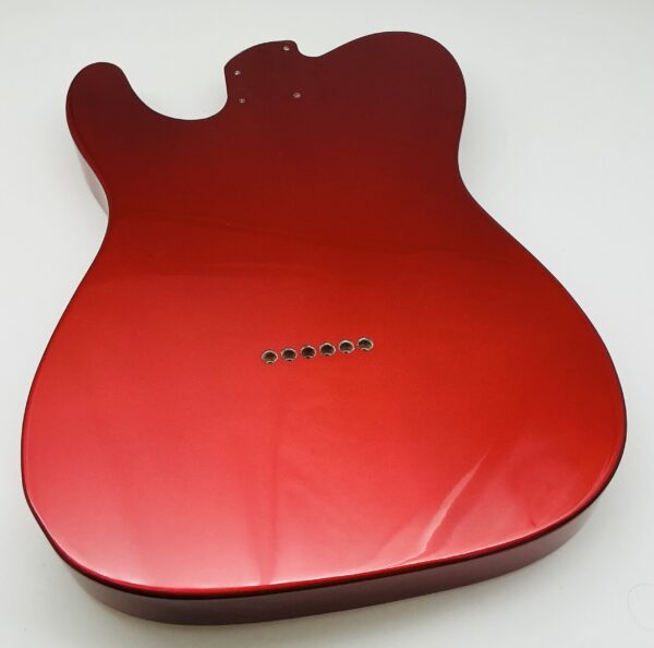 Nitro Lacquer Relic Candy Apple Red Metallic 1 PIECE T-Style Guitar Body (4lbs 8oz) - Image 7