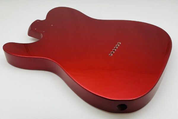 Nitro Lacquer Relic Candy Apple Red Metallic 1 PIECE T-Style Guitar Body (4lbs 8oz) - Image 9