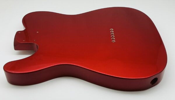 Nitro Lacquer Relic Candy Apple Red Metallic 1 PIECE T-Style Guitar Body (4lbs 8oz) - Image 11
