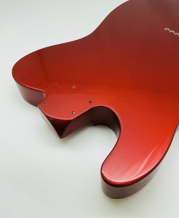 Nitro Lacquer Relic Candy Apple Red Metallic 1 PIECE T-Style Guitar Body (4lbs 8oz) - Image 8