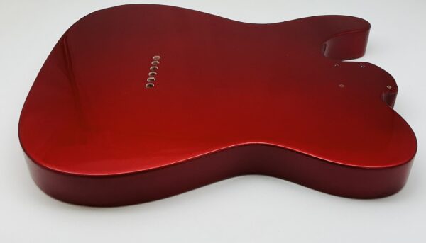 Nitro Lacquer Relic Candy Apple Red Metallic 1 PIECE T-Style Guitar Body (4lbs 8oz) - Image 12