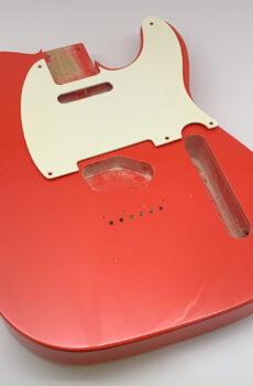 Nitro Lacquer Relic Faded Fiesta Red T-style Guitar Body (4lbs 6oz)