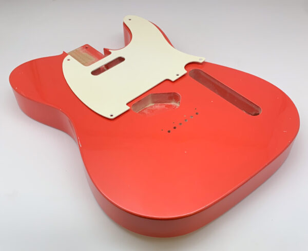 Nitro Lacquer Relic Faded Fiesta Red T-style Guitar Body (4lbs 6oz) - Image 3
