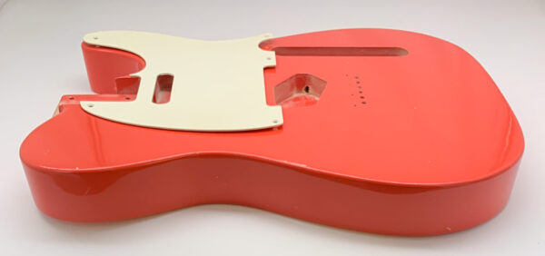 Nitro Lacquer Relic Faded Fiesta Red T-style Guitar Body (4lbs 6oz) - Image 5