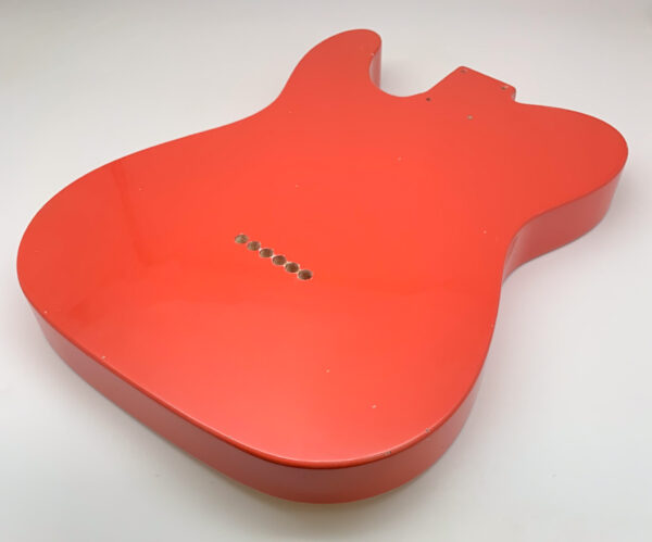 Nitro Lacquer Relic Faded Fiesta Red T-style Guitar Body (4lbs 6oz) - Image 9