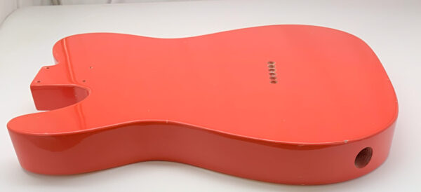 Nitro Lacquer Relic Faded Fiesta Red T-style Guitar Body (4lbs 6oz) - Image 10