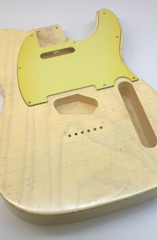 1 PIECE Nitro Lacquer Relic Blonde T-Style Guitar Body (4lbs 3oz)