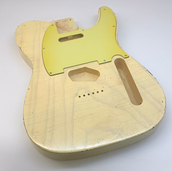 1 PIECE Nitro Lacquer Relic Blonde T-Style Guitar Body (4lbs 3oz)