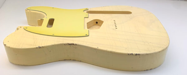 1 PIECE Nitro Lacquer Relic Blonde T-Style Guitar Body (4lbs 3oz) - Image 8