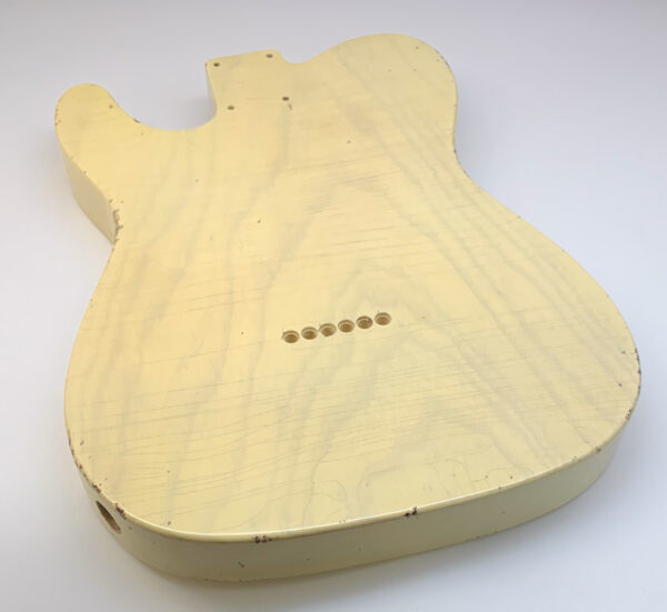 1 PIECE Nitro Lacquer Relic Blonde T-Style Guitar Body (4lbs 3oz) - Image 10