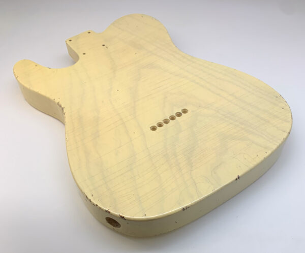 1 PIECE Nitro Lacquer Relic Blonde T-Style Guitar Body (4lbs 3oz) - Image 12