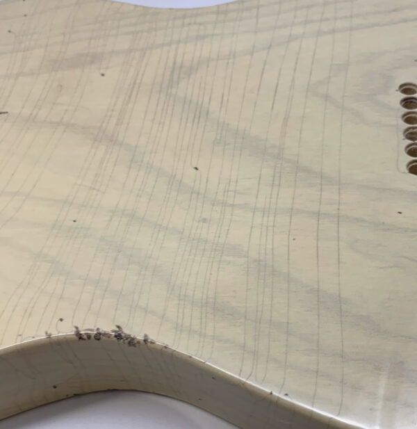 1 PIECE Nitro Lacquer Relic Blonde T-Style Guitar Body (4lbs 3oz) - Image 16
