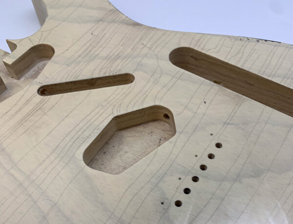 1 PIECE Nitro Lacquer Relic Blonde T-Style Guitar Body (4lbs 3oz) - Image 7