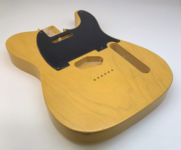 Nitro Lacquer Relic Butterscotch 1 PIECE T-Style Guitar Body (4lbs 4oz) - Image 3
