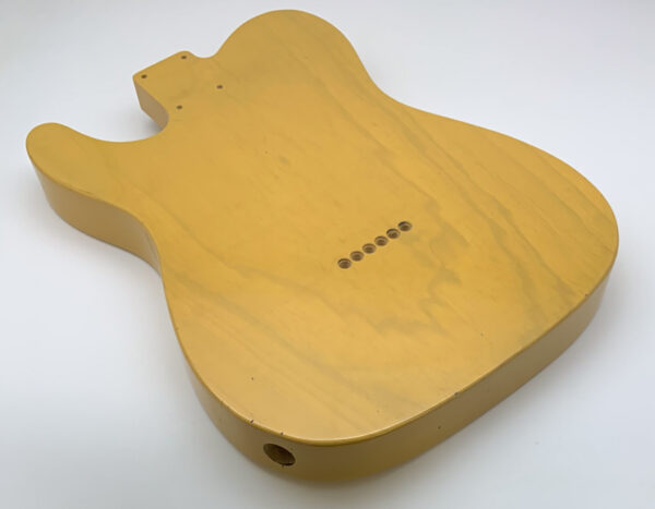 Nitro Lacquer Relic Butterscotch 1 PIECE T-Style Guitar Body (4lbs 4oz) - Image 13