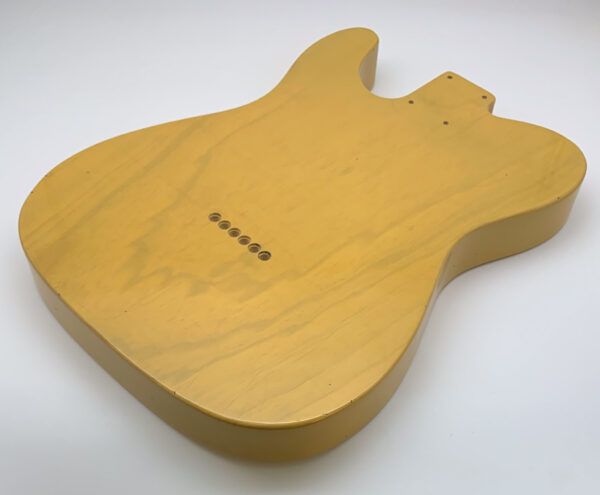 Nitro Lacquer Relic Butterscotch 1 PIECE T-Style Guitar Body (4lbs 4oz) - Image 11