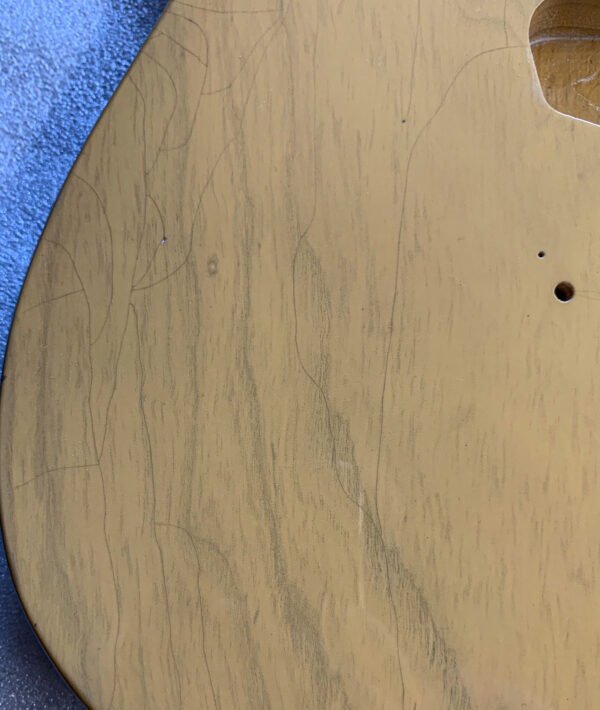 Nitro Lacquer Relic Butterscotch 1 PIECE T-Style Guitar Body (4lbs 4oz) - Image 4