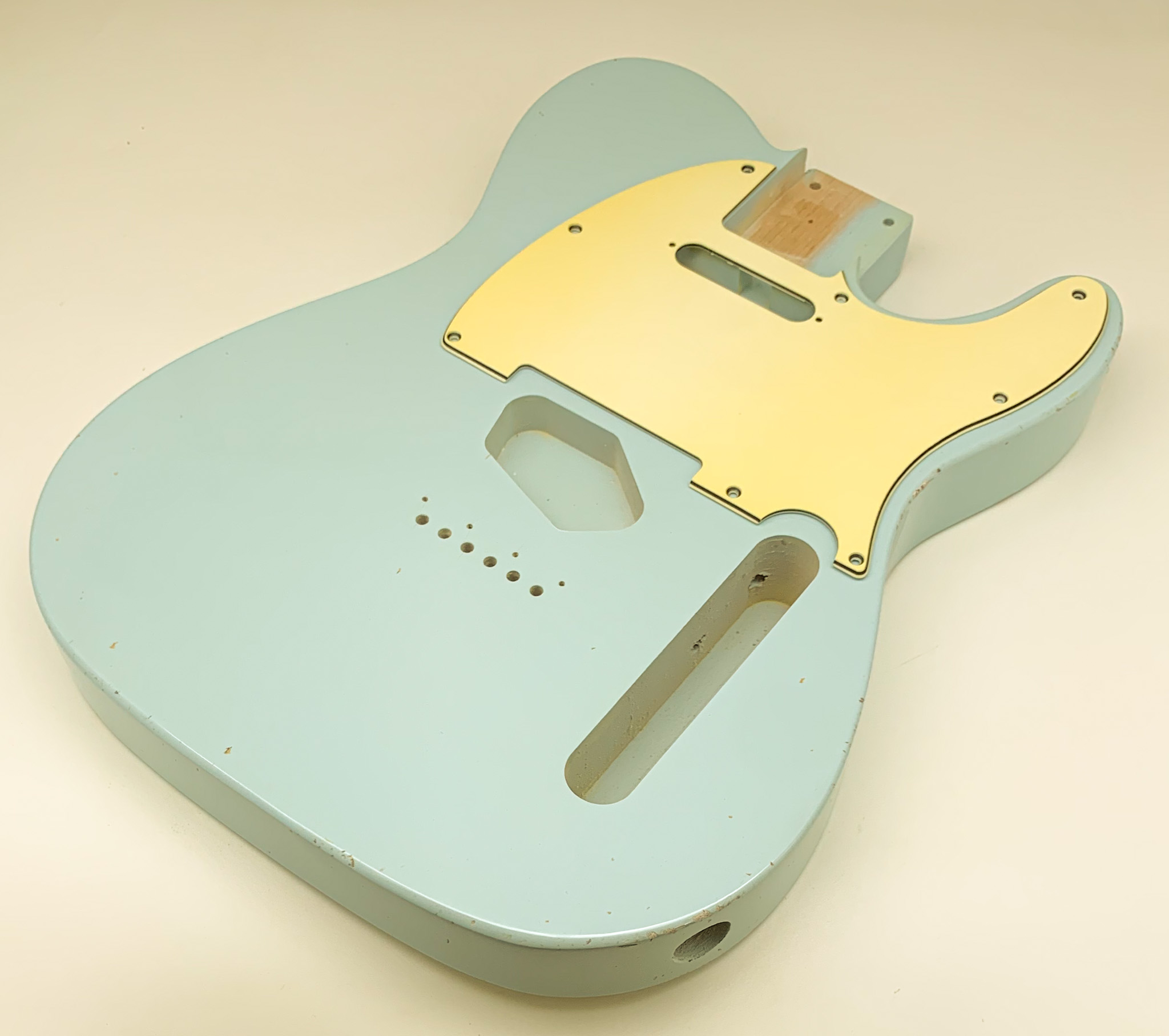 Nitro Lacquer Relic Sonic Blue T-Style Guitar Body (4lbs 1oz) (Copy) - Image 4