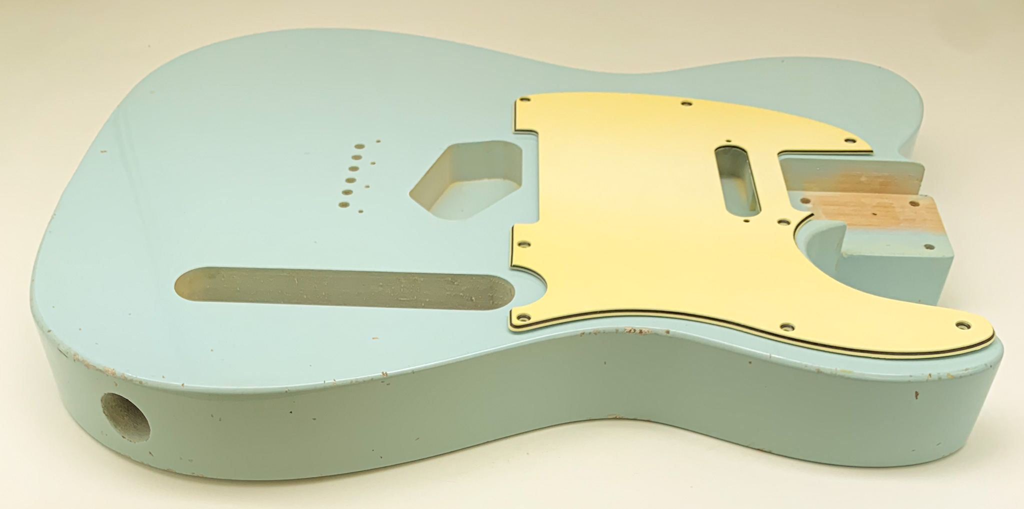 Nitro Lacquer Relic Sonic Blue T-Style Guitar Body (4lbs 1oz) (Copy) - Image 5