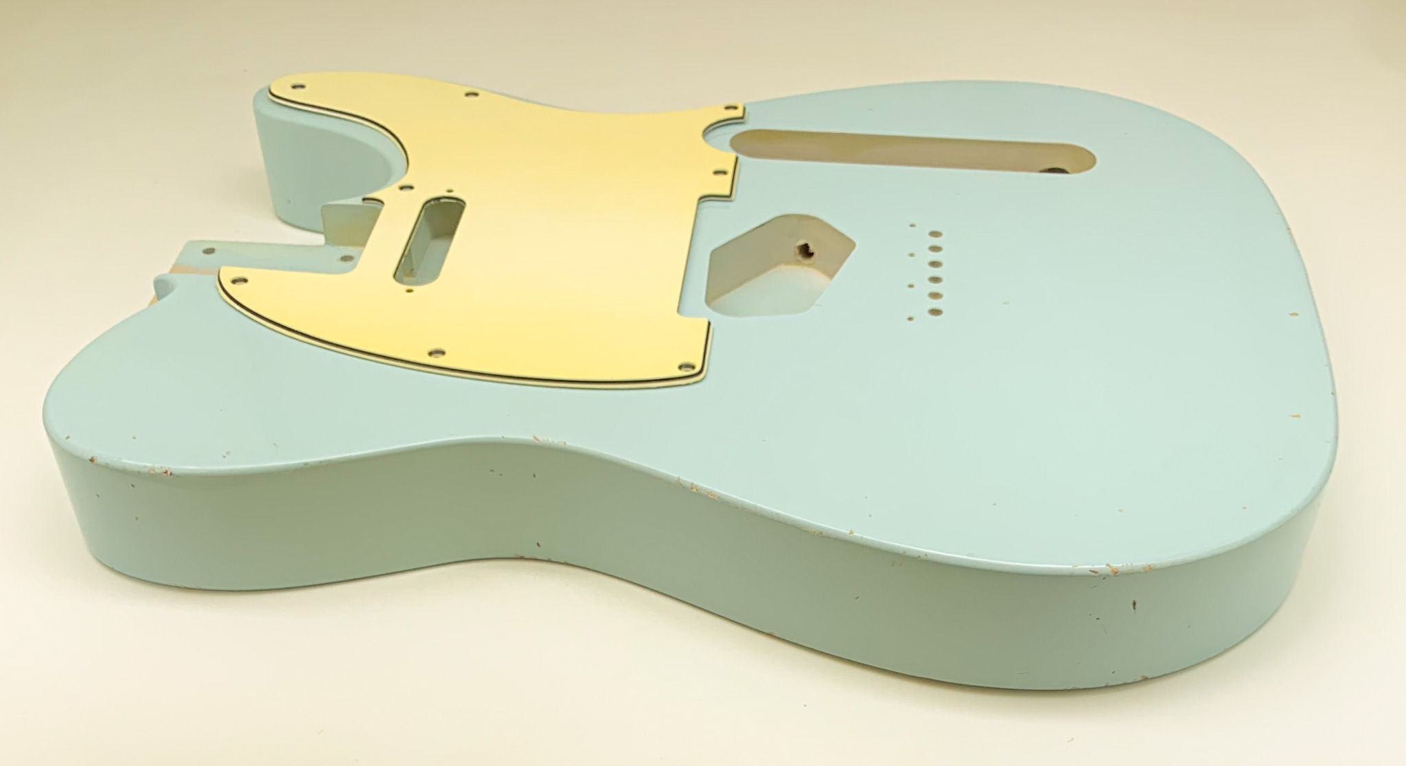 Nitro Lacquer Relic Sonic Blue T-Style Guitar Body (4lbs 1oz) (Copy) - Image 6